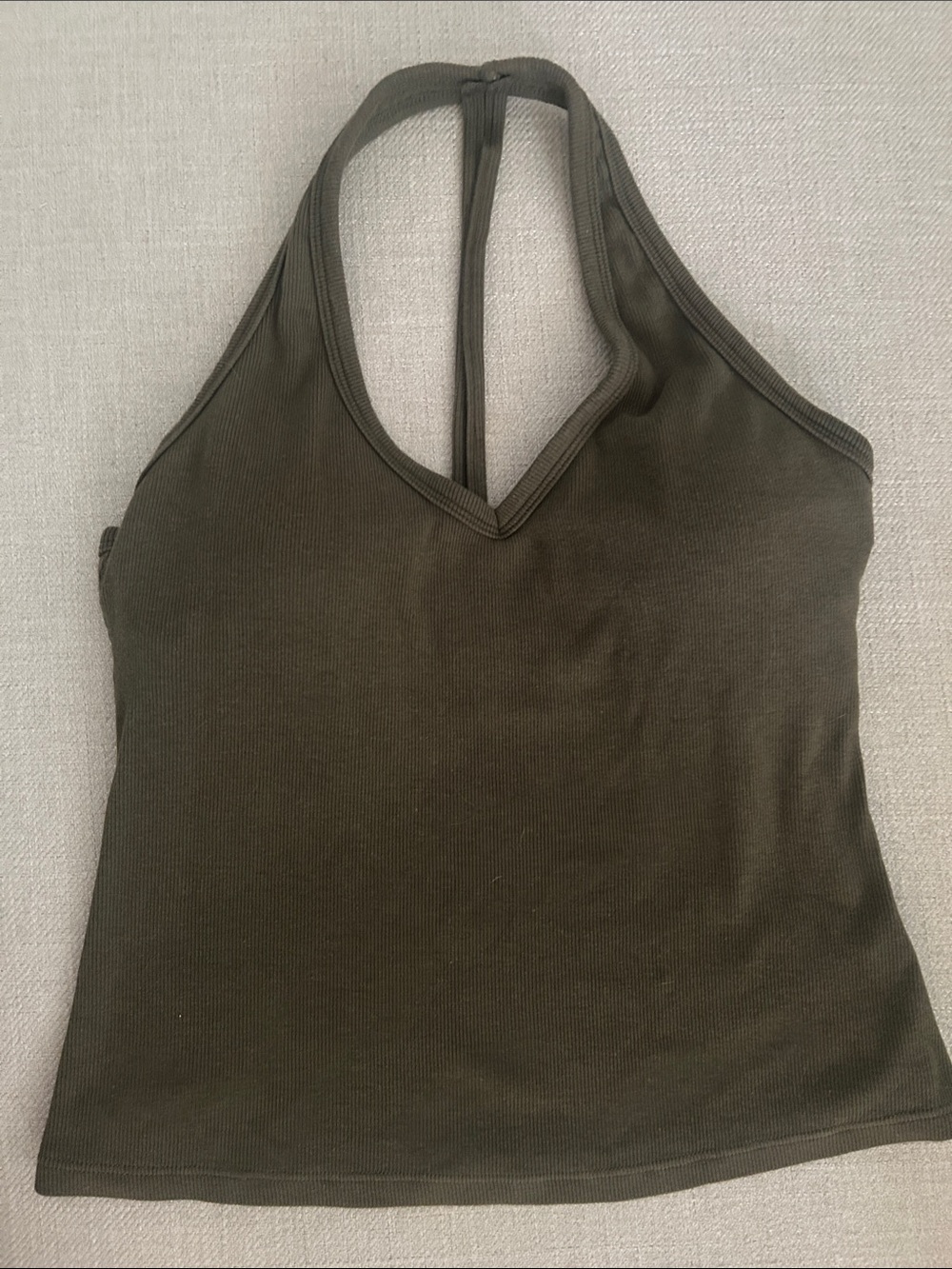 Old Navy Olive Green Halter Ribbed Tank